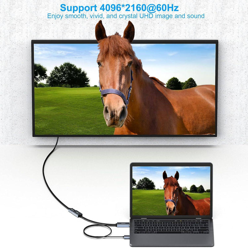 NÖRDIC HDMI till Displayport adapter 50cm 4K60Hz 18Gbps