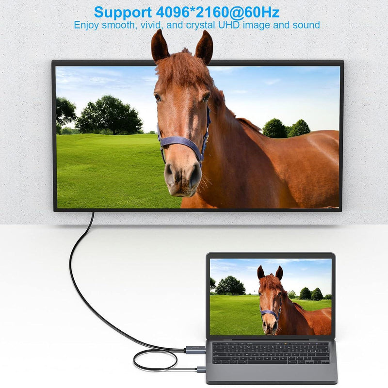 NÖRDIC HDMI till Displayport kabel 50cm 4K60Hz 18Gbps