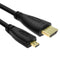 NÖRDIC HDMI till Micro HDMI kabel 50cm High Speed HDMI with Ethernet Type A till Type D hane till hane svart