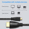 NÖRDIC HDMI till Mini HDMI kabel 2m High Speed HDMI with Ethernet Type A till Type C hane till hane svart