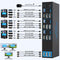 NÖRDIC KVM Switch 3 till 3, 4xUSB3.0 2xDP 1xHDMI 8K30Hz med trådlös kontroll
