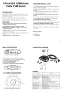 NÖRDIC KVM switch 2 till 1 HDMI 2.0 4K60Hz