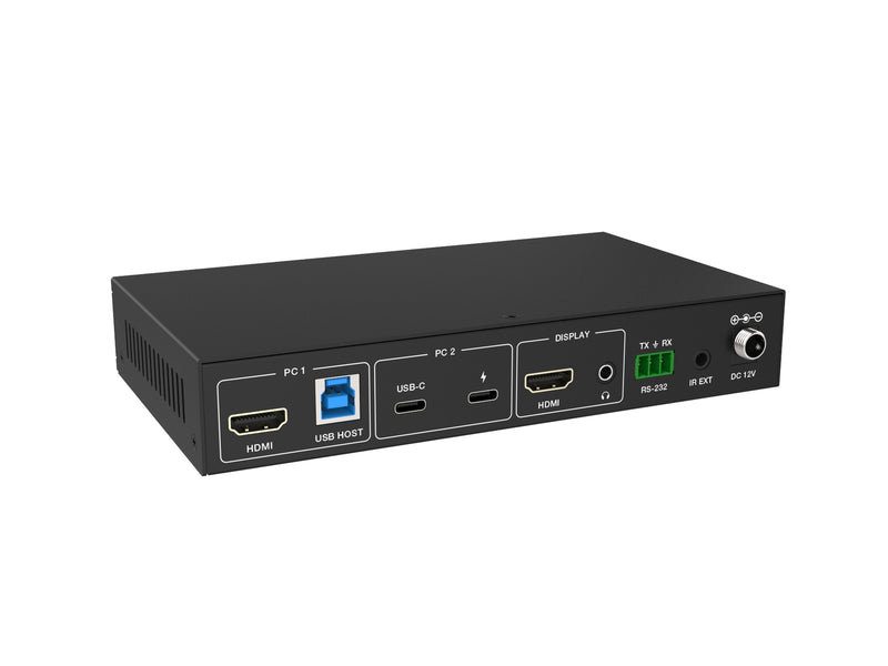 NÖRDIC KVM Switch 2 till 1 USB-C & HDMI 4K60Hz 4xUSB-A