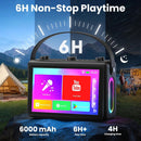 NÖRDIC Karaoke-maskin, inbyggd 10,1" HD-lyricsskärm, stöd för WiFi, Bluetooth, HDMI, USB och MicroSD, med 2 trådlösa mikrofoner för hemmafest