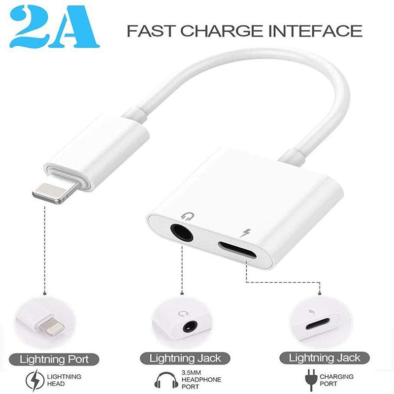 NÖRDIC Lightning Audio adapter med laddning Non MFI