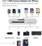 NÖRDIC Lightning Kortläsare 2 Slot SD, MicroSD, 1xUSB-A 3.0 UHS-I