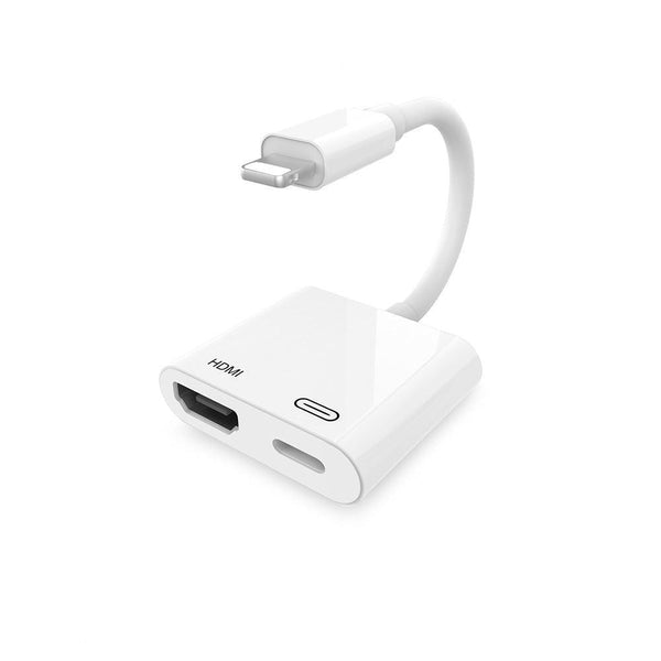 NÖRDIC Lightning adapter 1 till 2 portar 1xHDMI 1080 p och 1x Lightning för laddning