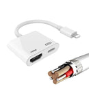 NÖRDIC Lightning adapter 1 till 2 portar 1xHDMI 1080 p och 1x Lightning för laddning