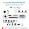 NÖRDIC Lightning adapter 1 till 5 portar 1xUSB A 3.1 port 1x Lightning 1x 3,5 Audio 1xSD- och 1xTF kortläsare