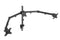 NÖRDIC Monitorarm bordsfäste för trippla skärmar 13-27 tum i stål, lutbar, roterbar och vridbar, svart, skärmfäste
