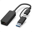 NÖRDIC Nätverksadapter USB-A och USB-C 3.0 till 5G Ethernet