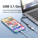 NÖRDIC OTG USB-C 3.1 till USB-A adapter aluminium 18cm USB-C OTG Kabel