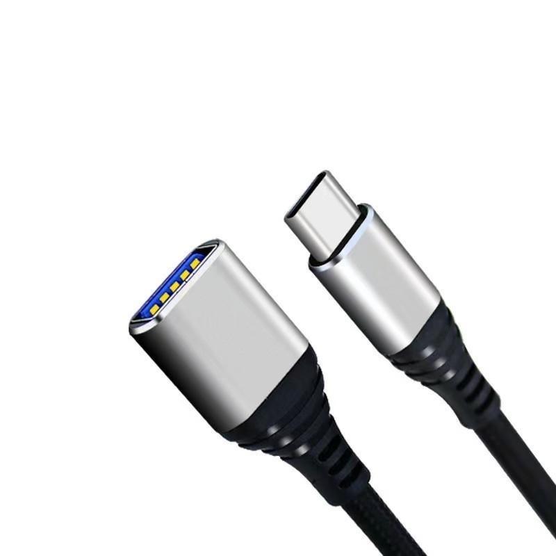 NÖRDIC OTG USB-C 3.1 till USB-A adapter aluminium 18cm USB-C OTG Kabel