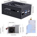 NÖRDIC Raspberry Pi 5-chassi med Pi5-officiell aktiv kylare, stöd för PCIe M.2 NVMe SSD