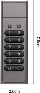NÖRDIC Säkert krypterat USB-minne lösenordsskyddat låsande AES - 256-bitars, USB-minne 3.0 för personligt skydd 64 GB