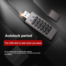 NÖRDIC Säkert krypterat USB-minne lösenordsskyddat låsande AES - 256-bitars, USB-minne 3.0 för personligt skydd 128GB
