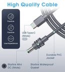 Starlink Mini-kabel 3 m USB-C till DC Vattentät 100W Ingång Utomhus Camping Resa Arbete