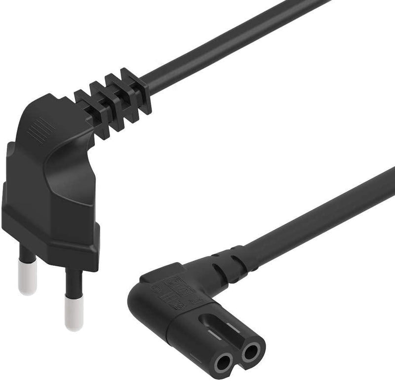 NÖRDIC Strömkabel vinklad 1m 230V apparatkabel