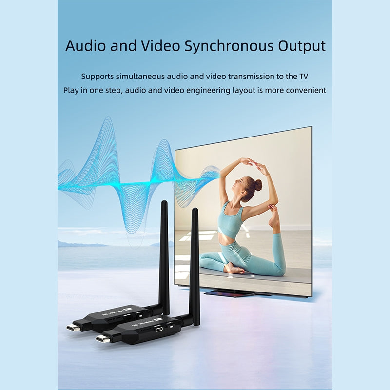 NÖRDIC Trådlös HDMI-förlängare Sändare/Mottagare 1080P HD 5G Wifi för Laptop till TV PC Monitor Projektor 50m