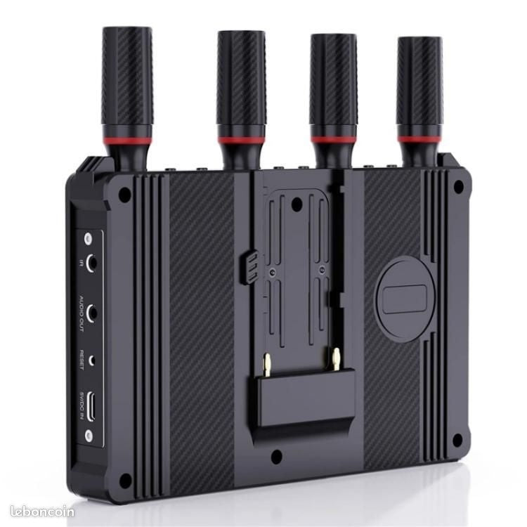 NÖRDIC Trådlös Portabel 7" skärm, video sändare och mottagare, 2.4G/5.0G, 4k HDMI INPUT / 1080p OUTPUT, 400m