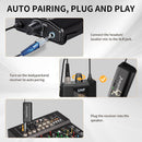NÖRDIC UHF Wireless Microphone Headset System -Wireless Headset Mic System, with Lavalier Lapel Mics, 60m Range, 1/8'' and 1/4'' Plug