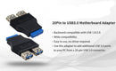 NÖRDIC USB 3.0 20 pin header till 2xUSB-A 3.0 adapter