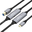 NÖRDIC USB 3.0-kabel USB-C till USB-B 5Gbps 5m USB-skrivarkabel