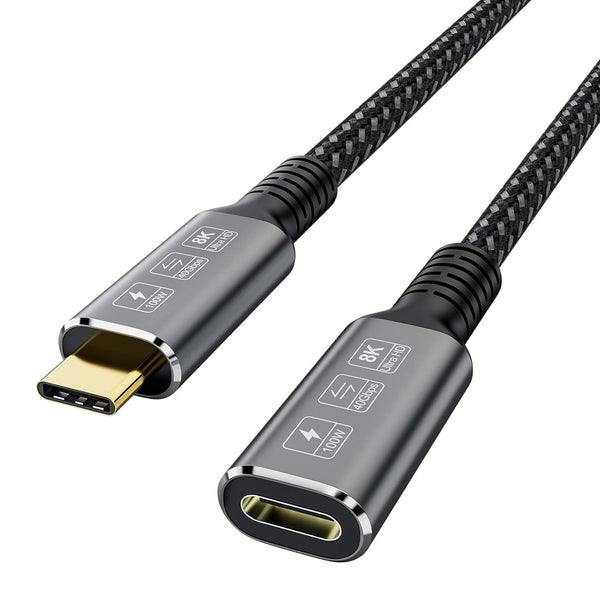 NÖRDIC USB 4 förlängningskabel 2m 40Gbps 100W 8K60Hz