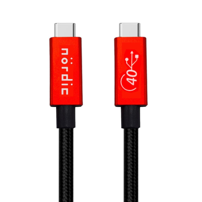 NÖRDIC USB4 kabel 1m 40Gbps data 8K video PD 100W kompatibel med Thunderbolt 3