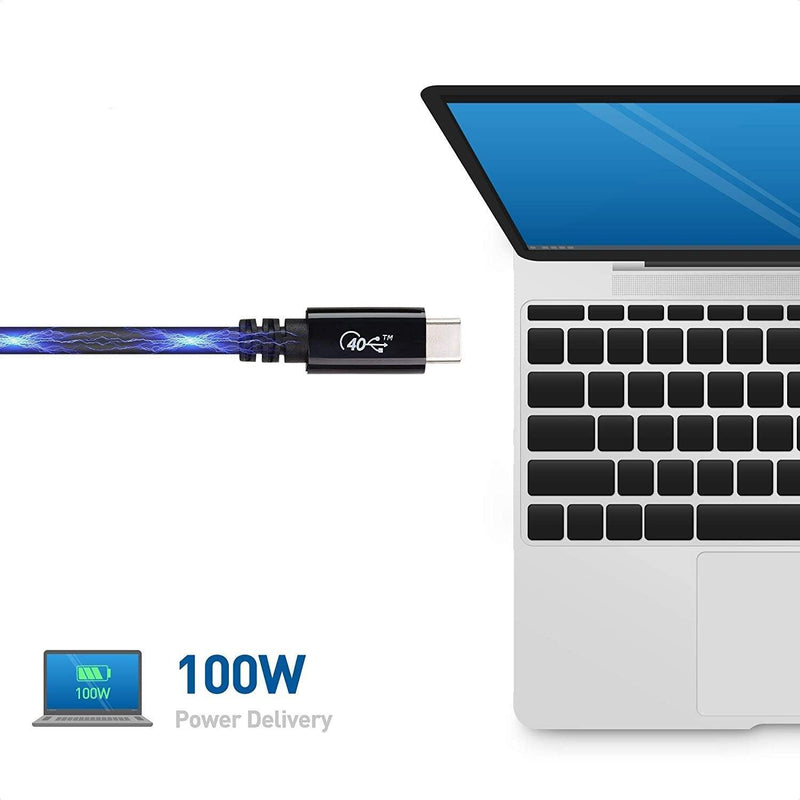 NÖRDIC USB4 kabel 1m 40Gbps data 8K video PD 100W kompatibel med Thunderbolt 3