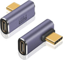 NÖRDIC USB4 vinklad adapter hane till hona 40G 8K60Hz PD100W