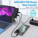 NÖRDIC USB 7-Port dockningstation för MicroSoft Surface Pro7 1xHDMI4k30Hz 2xUSB-A 5Gbps 1xUSB-C PD87W 1xRJ45 LAN och 1xTF och 1xSD