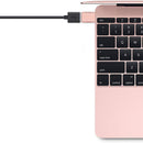 NÖRDIC USB A 3.0 OTG hona till USB C hane adapter Aluminium rose gold OTG USB-C adapter synk och laddning