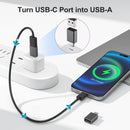 NÖRDIC USB A 3.0 OTG hona till USB C hane adapter metal svart