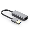 NÖRDIC USB-A 3.0 till Giga Ethernet Nätverksadapter 17cm Space Grey Aluminium