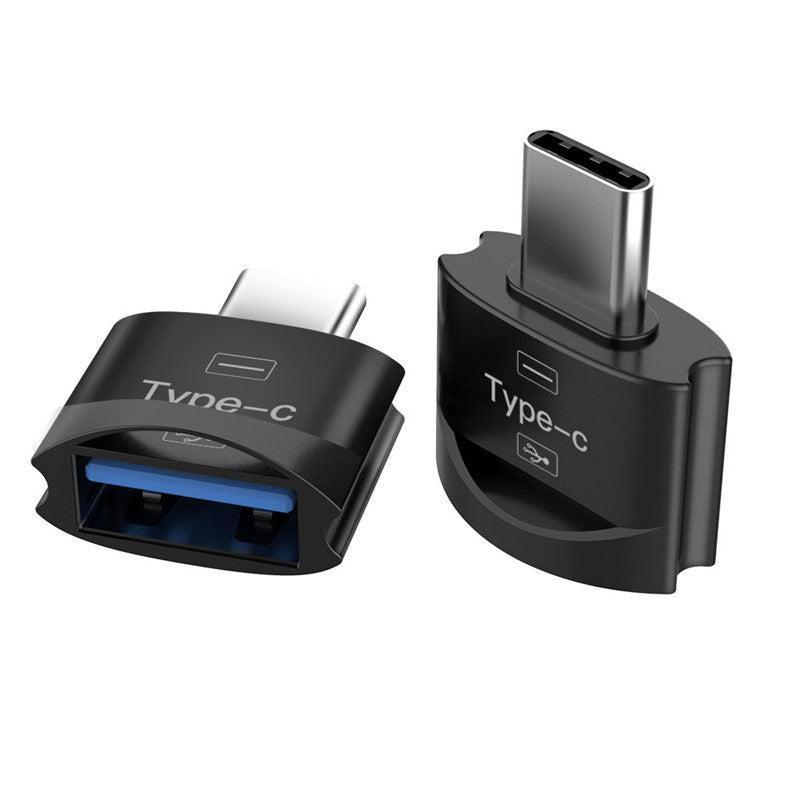 NÖRDIC USB-A 3.1 OTG hona till USB C hane adapter 5Gbps Aluminium grå synk och laddning OTG USB-C adapter