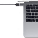 NÖRDIC USB-A 3.1 OTG hona till USB C hane adapter data synk och laddning Aluminium Space Grey