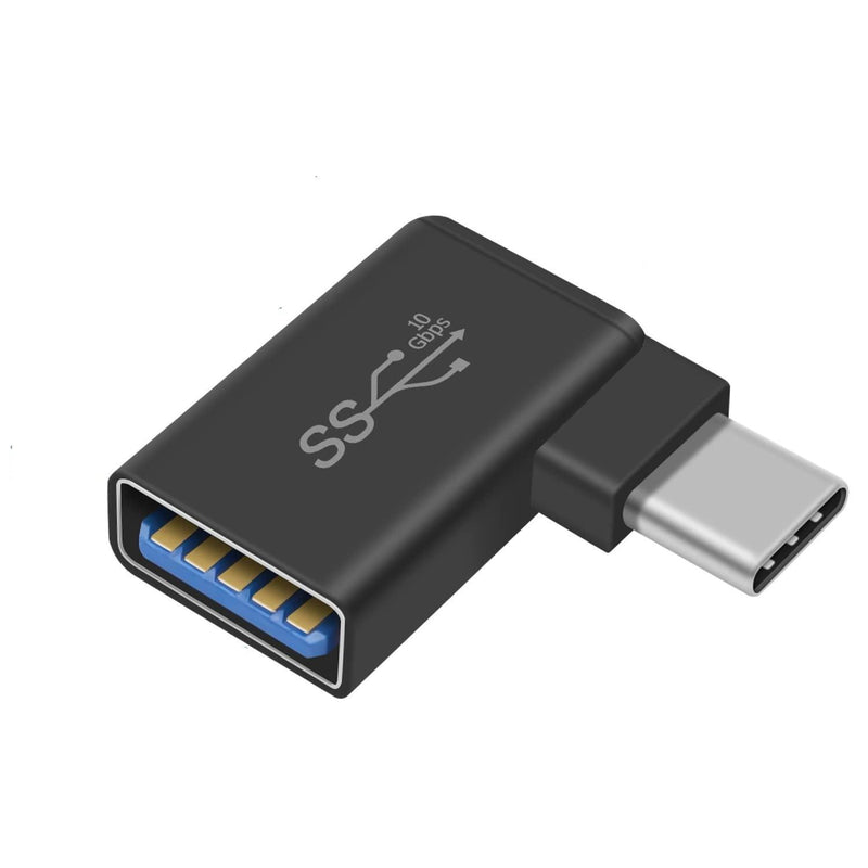 NÖRDIC USB-A 3.1 OTG hona till USB C hane vinklad adapter 5Gbps Aluminium  synk och laddning OTG USB-C adapter