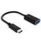 NÖRDIC USB-A OTG till USBC 3.1 Gen 1 adapter aluminium 50cm svart USB-C OTG Kabel