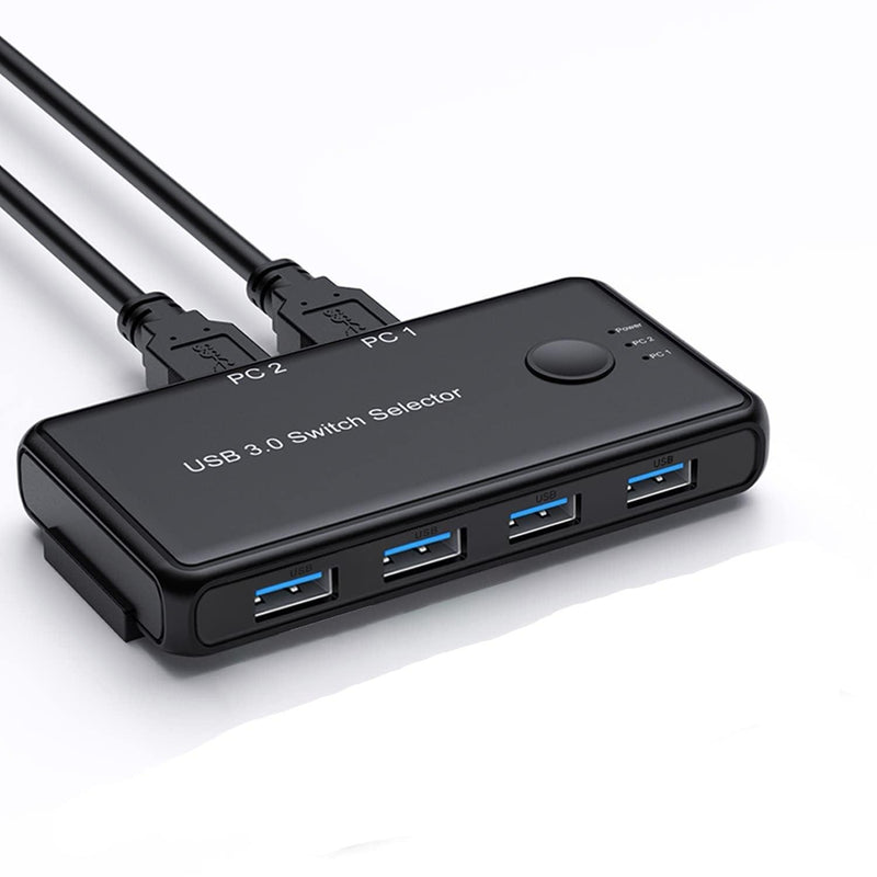 NÖRDIC USB-A Switch 2 datorer till 4 USB-A 3.1 5Gbps