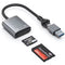 NÖRDIC USB-C/USB-A Kortläsare 2 Slot MS, xD UHS-I