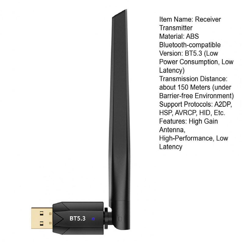 NÖRDIC USB-A adapter långdistans Bluetooth 5.3  150m