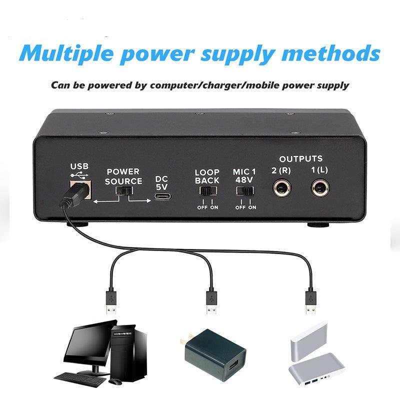 NÖRDIC USB Audio Interface två input 24bit 192KHz med XLR/TRS