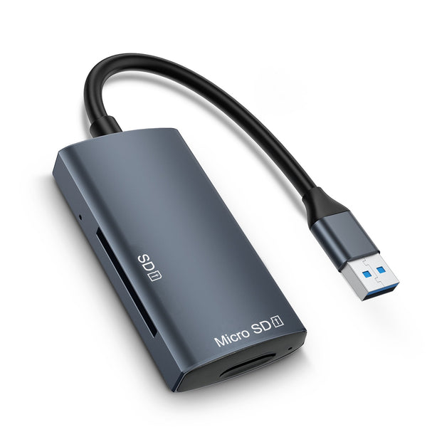 NÖRDIC USB-C 3.0 Kortläsare 2 Slot SD3.0, MicroSD3.0 UHS-I