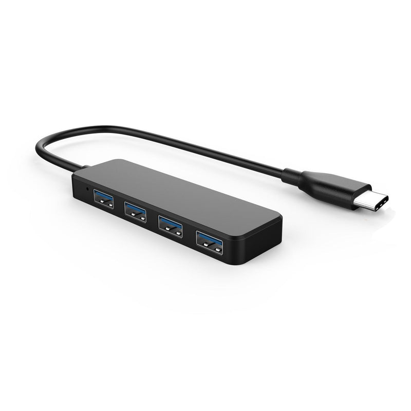 NÖRDIC USB C 3.1 4port 5Gbps hubb 17cm kabel svart