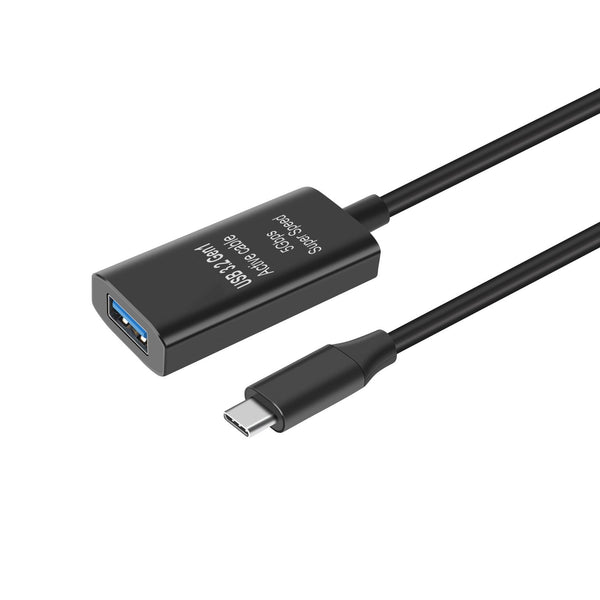 NÖRDIC 10m USB-C 3.2 GEN1 till USB-A 5Gbps Aktiv förlängningskabel