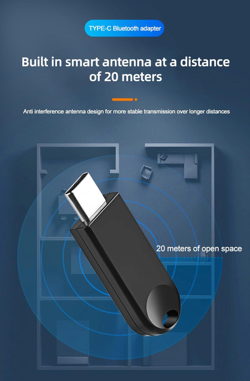 NÖRDIC USB-C Bluetooth 5.3 adapter