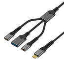 NÖRDIC USB-C Hubb till 1xUSB-C PD60W 1xUSB-C 1xUSB-A