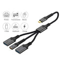 NÖRDIC USB-C Hubb till 1xUSB-C PD60W 2xUSB-A