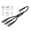 NÖRDIC USB-C Hubb till 1xUSB-C PD60W och 2xUSB-C